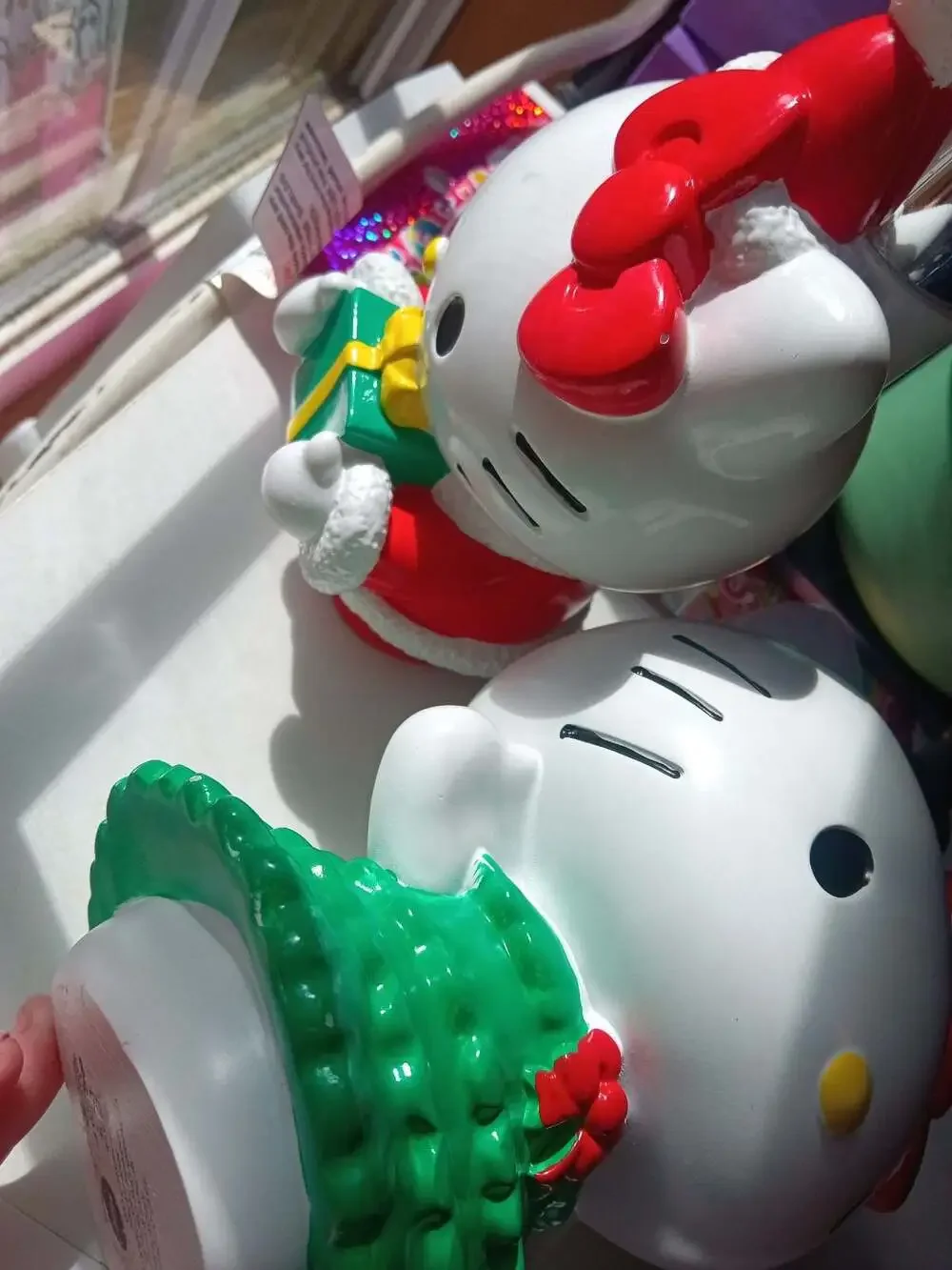 Sanrio Hello Kitty Christmas Holiday Soap & Lotion Dispenser Set! Santa & Tree!